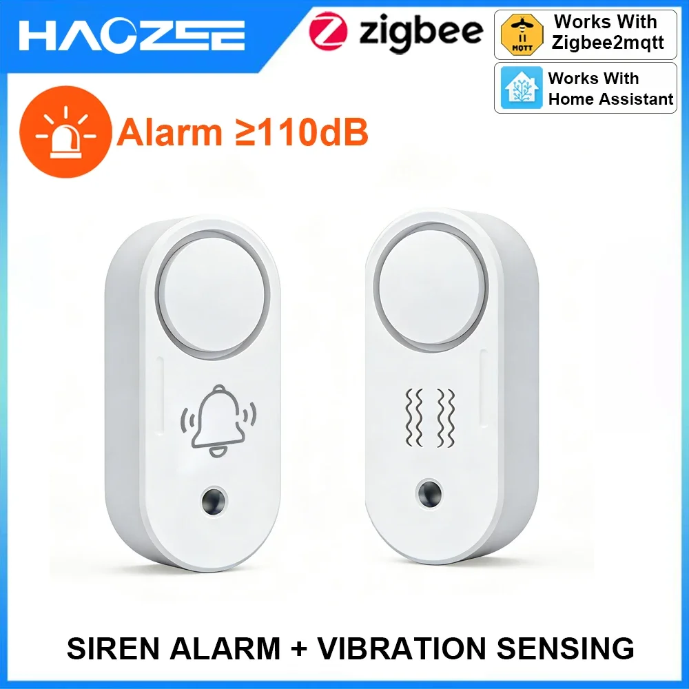 Home Security Options - Haozee Zigbee 110dB Syrena Alarmowa Czujnik