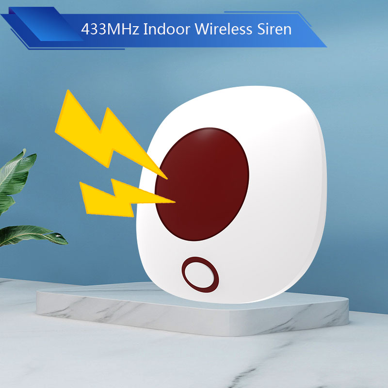 Home Security Siren - Wewnętrzna syrena bezprzewodowa 433 MHz samodzielny