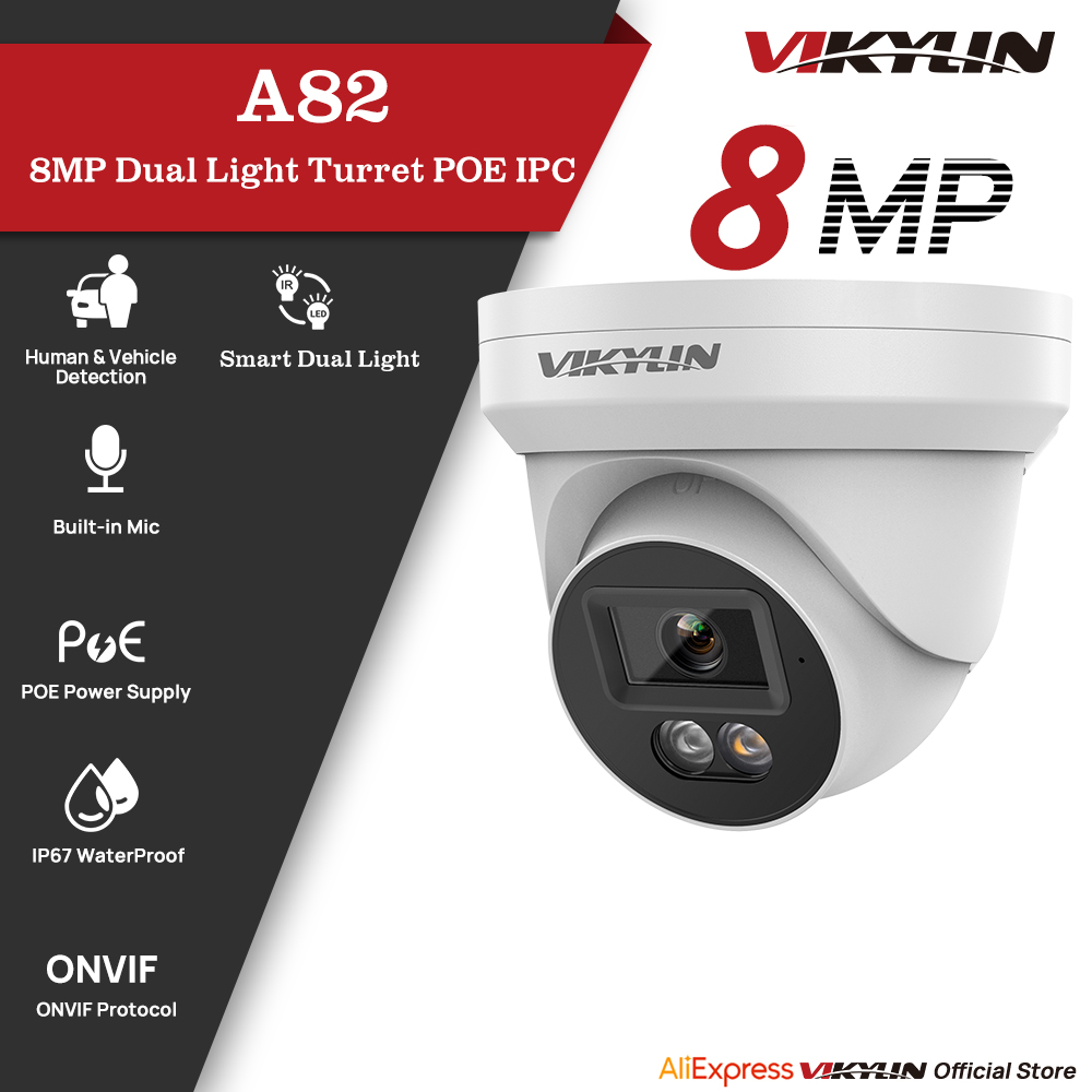 Home Security Service - Kamera bezpieczeństwa VIKYLIN 8MP IP PoE