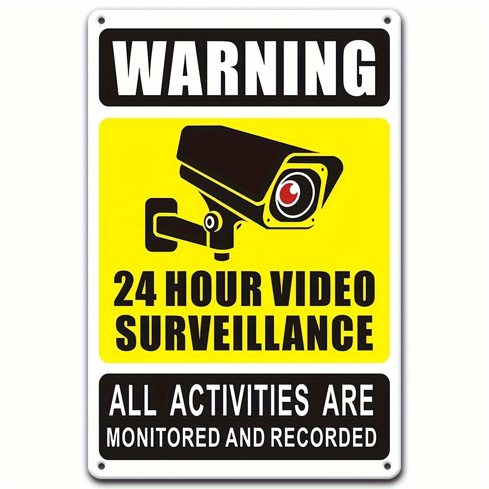 Home Security Diy - Znak ostrzegawczy: Nadzór wideo 24/7 -