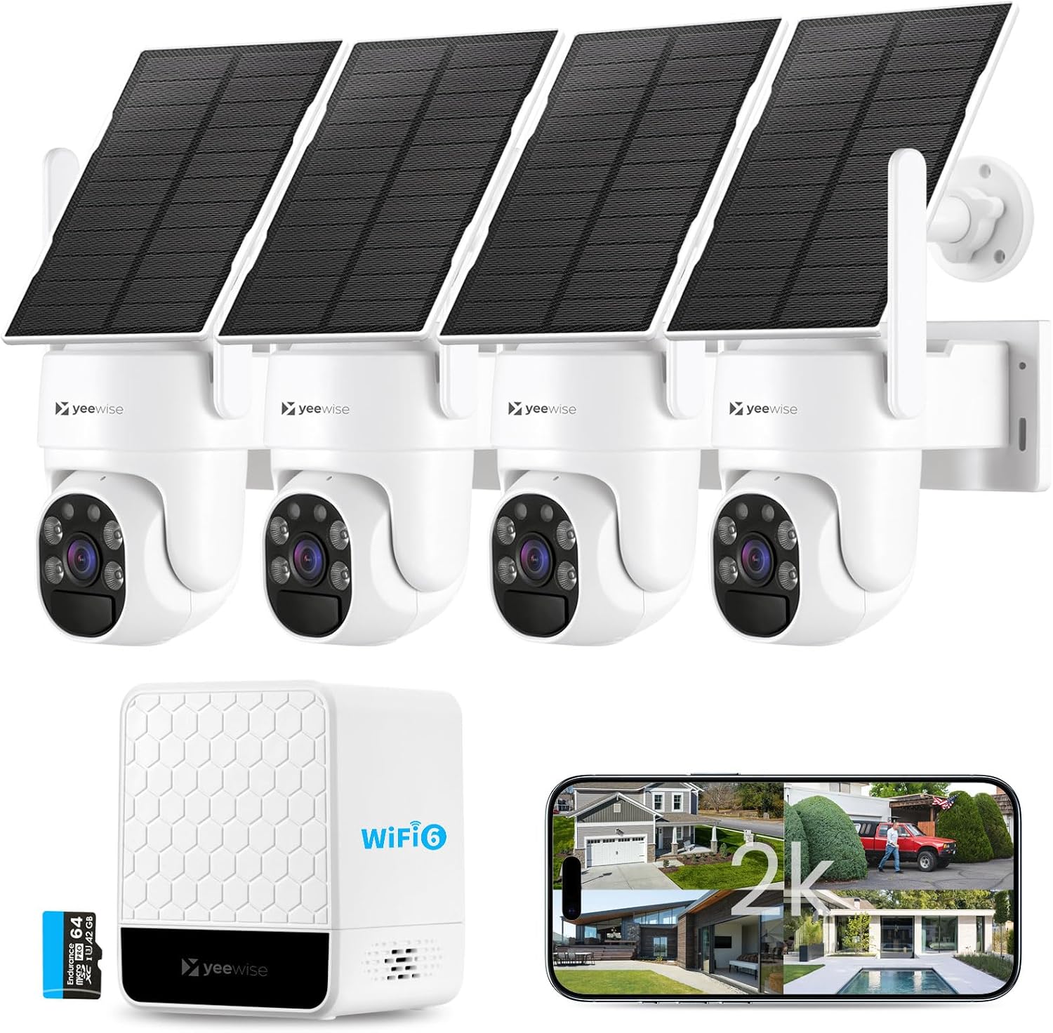 Home Security No Subscription - Bezprzewodowy zewnętrzny system kamer bezpieczeństwa zasilany