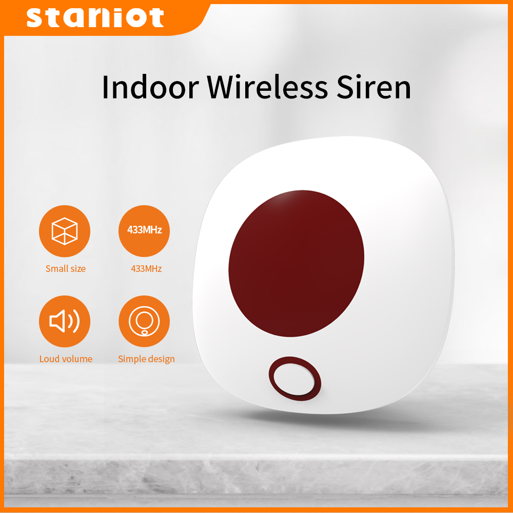 Home Security Siren - Staniot kryty bezprzewodowy syrena 433Mhz włamywacz