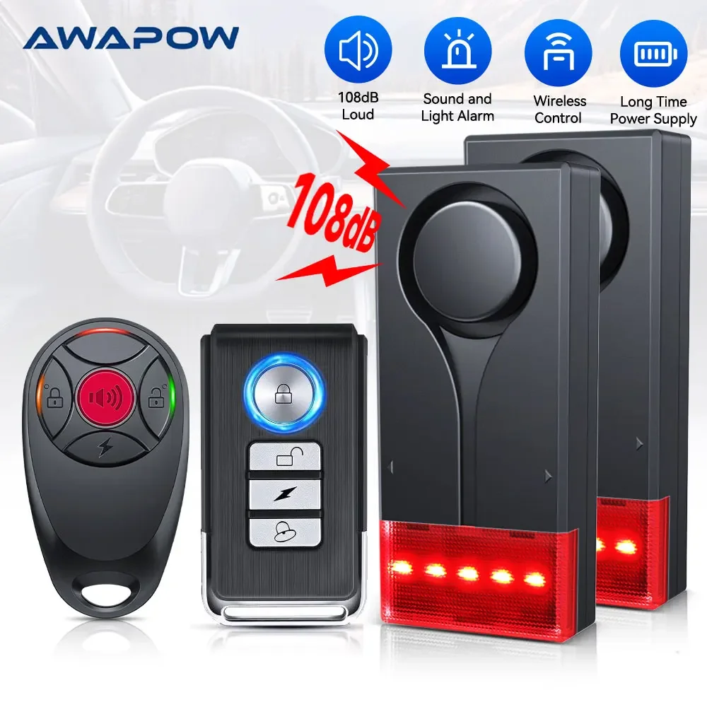 Home Security Blink - Bezprzewodowy alarm antykradzieżowy Awapow do samochodu,