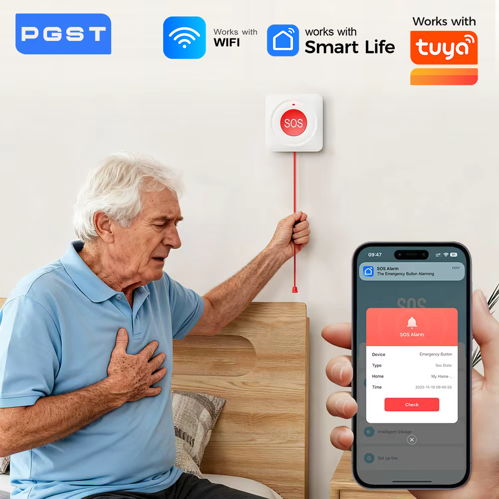 Home Security Device - Przycisk WIFI Zigbee SOS, kompatybilny z