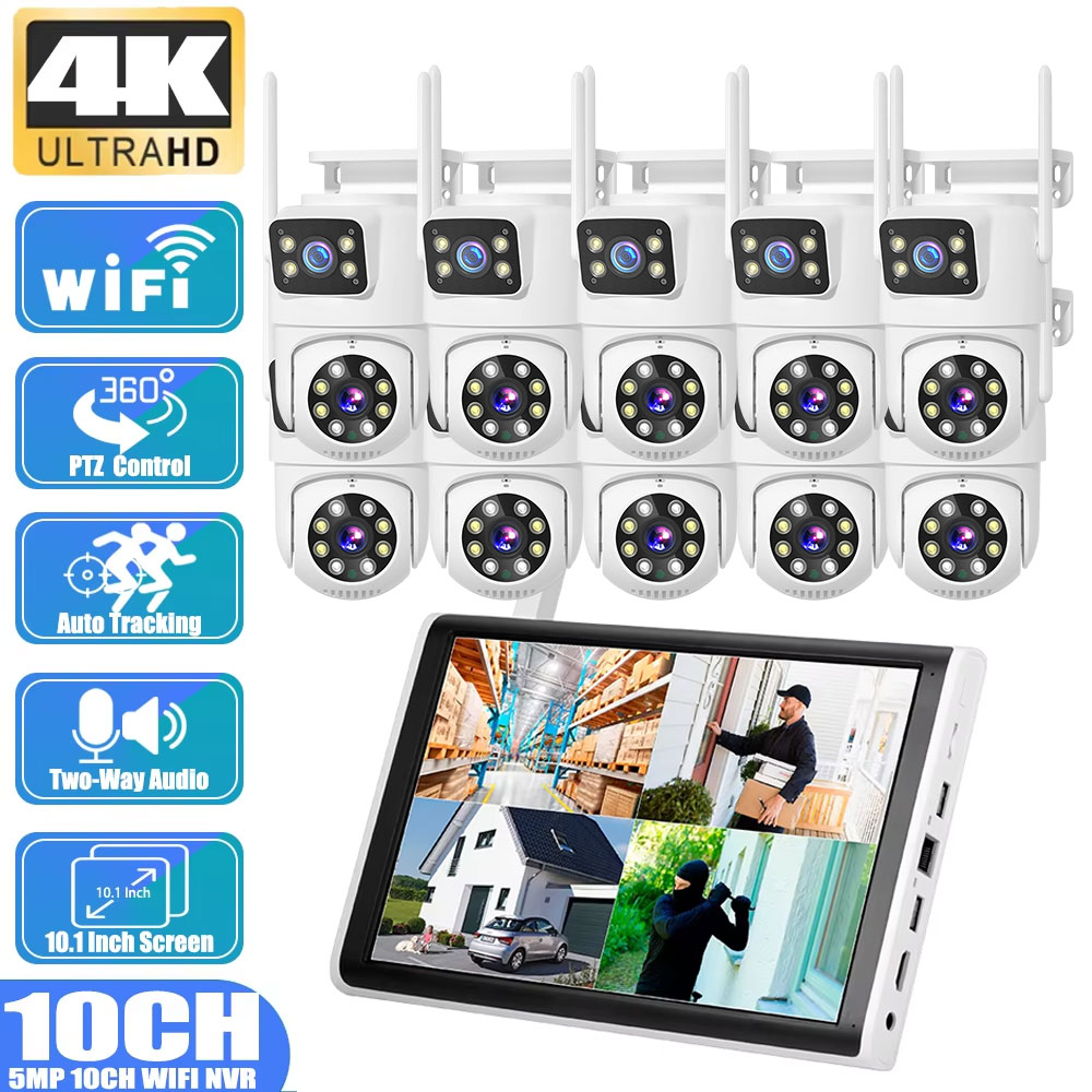 Home Security Kit - Kamera PTZ z podwójnym obiektywem 8MP