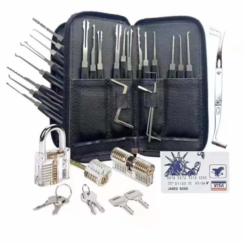 Lock Picking Set - Profesjonalny zestaw do otwierania zamków, przezroczysta