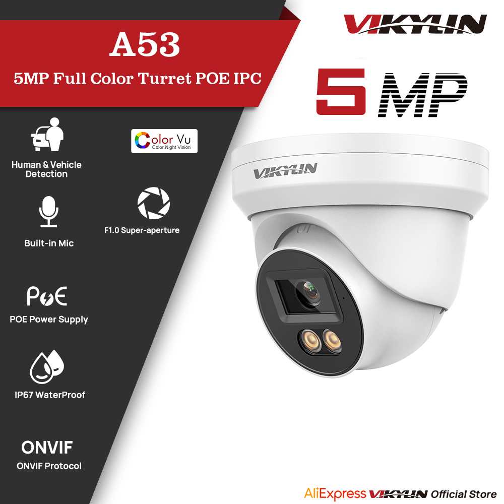 Home Security Service - Kamera IP VIKYLIN 5MP z kolorowym