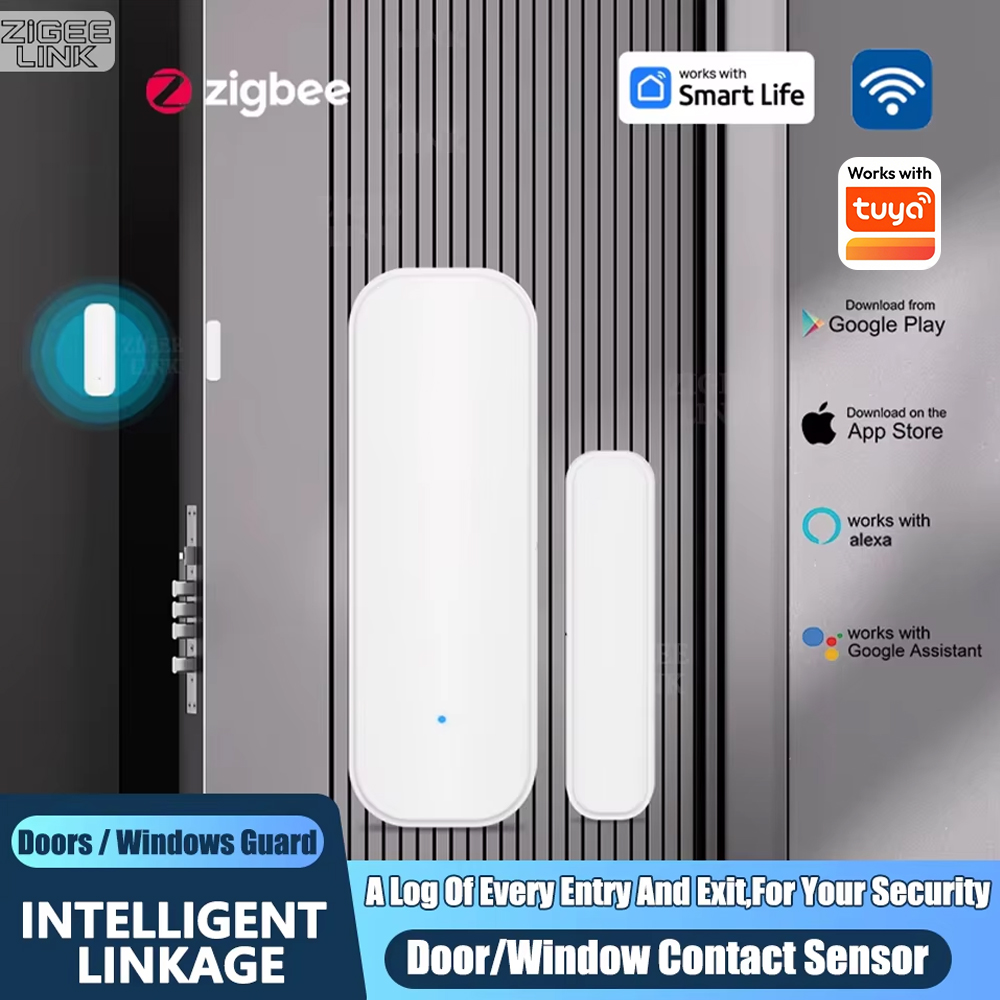 Home Security Device - Czujnik otwarcia drzwi/okien ZigBee, bezprzewodowy magnetyczny