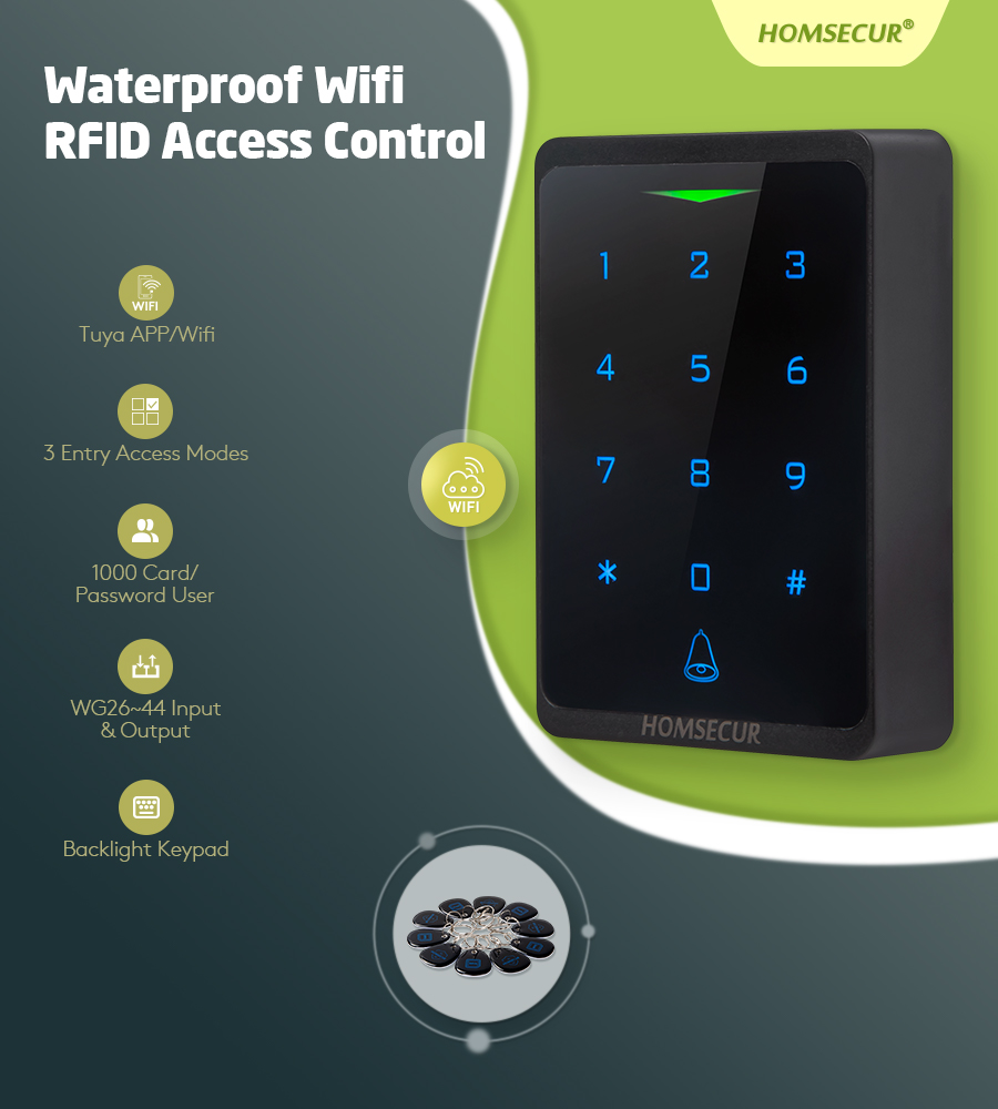 Home Security Key Fob - System kontroli dostępu WiFi RFID CH1-WIFI-EM,