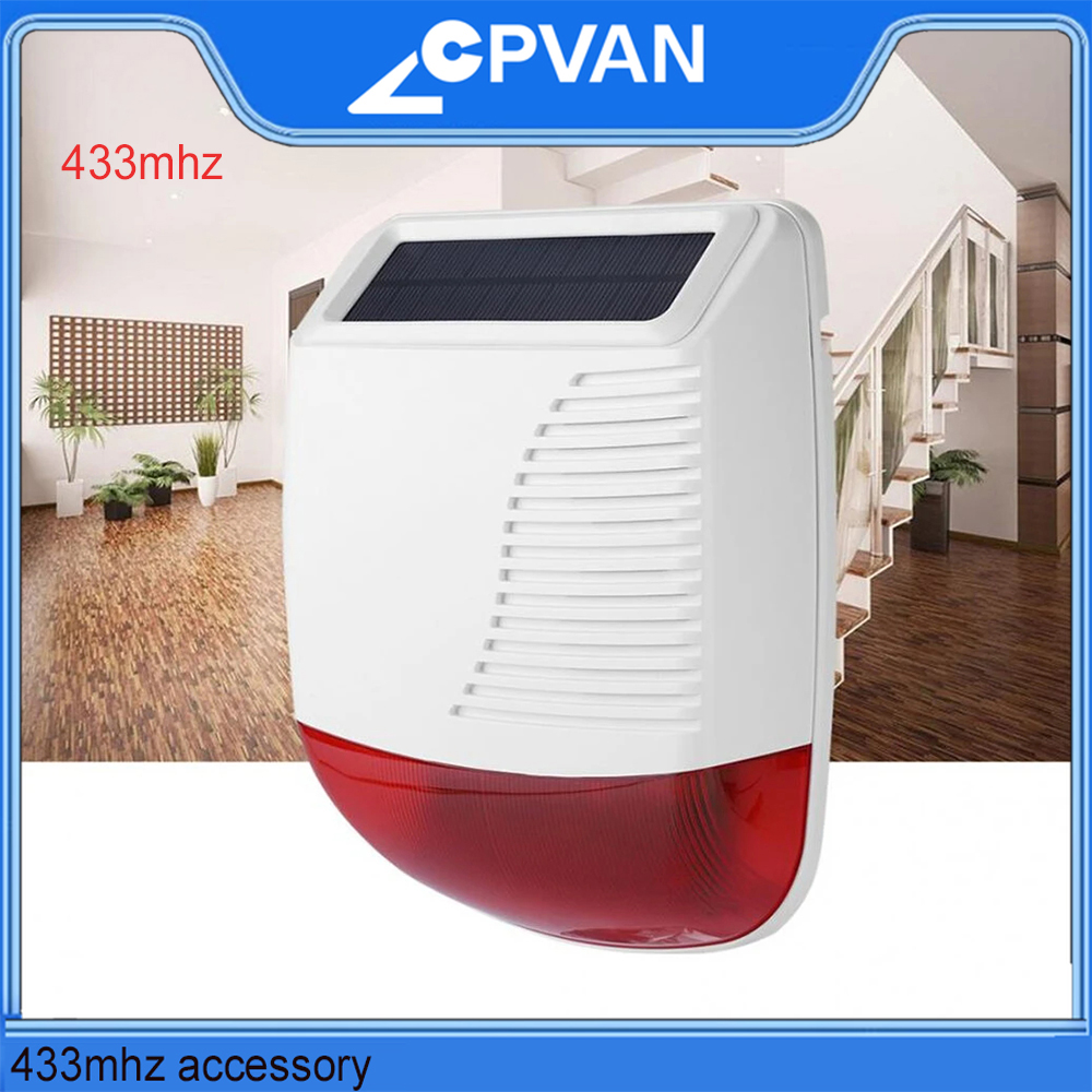Home Security Siren - CPVAN zewnętrzna syrena bezprzewodowa 110dB dźwięk