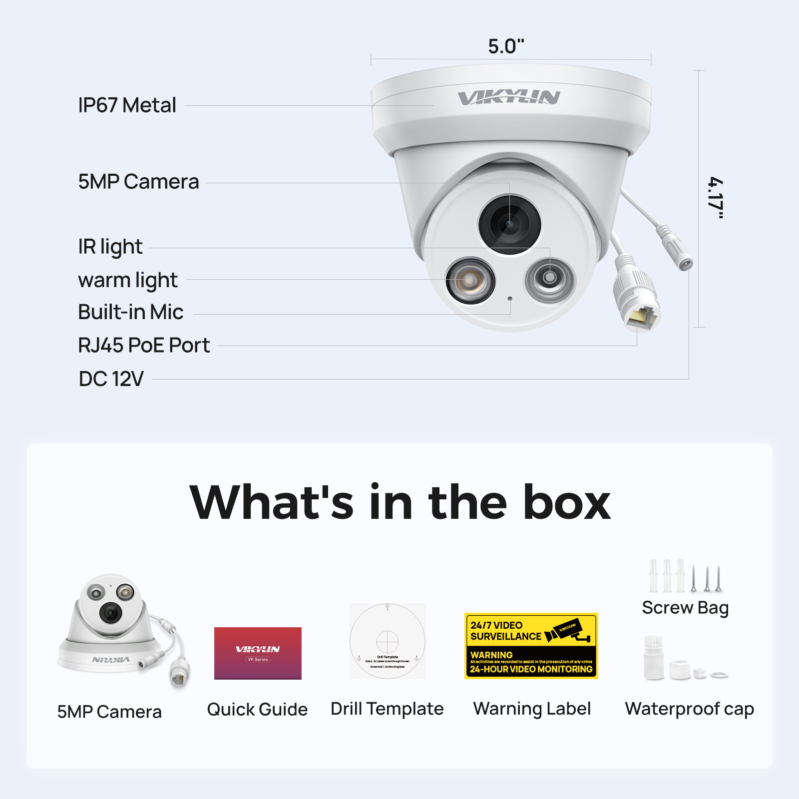 Kamera IP VIKYLIN 5MP Smart Du – Home Security Service recenzja i cena
