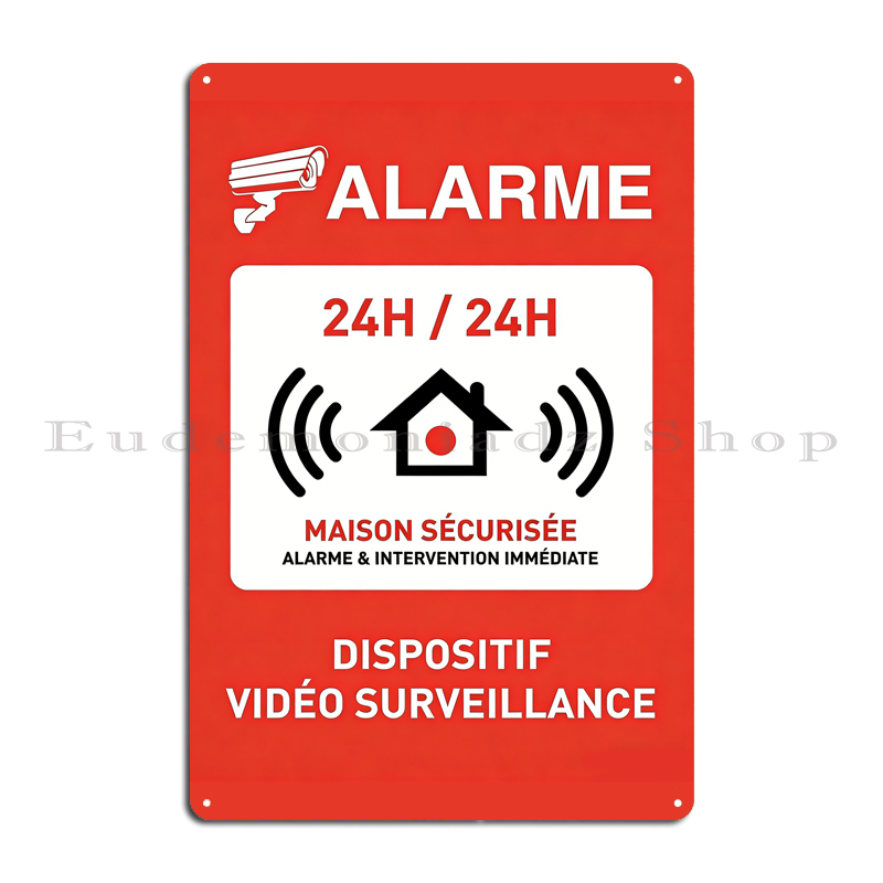 Retro Metalowy Znak Alarmowy 2 – Home Security Device recenzja i cena