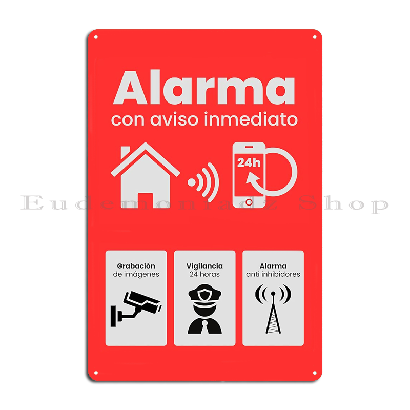 Retro Metalowy Znak Alarmowy 2 – Home Security Device recenzja i cena