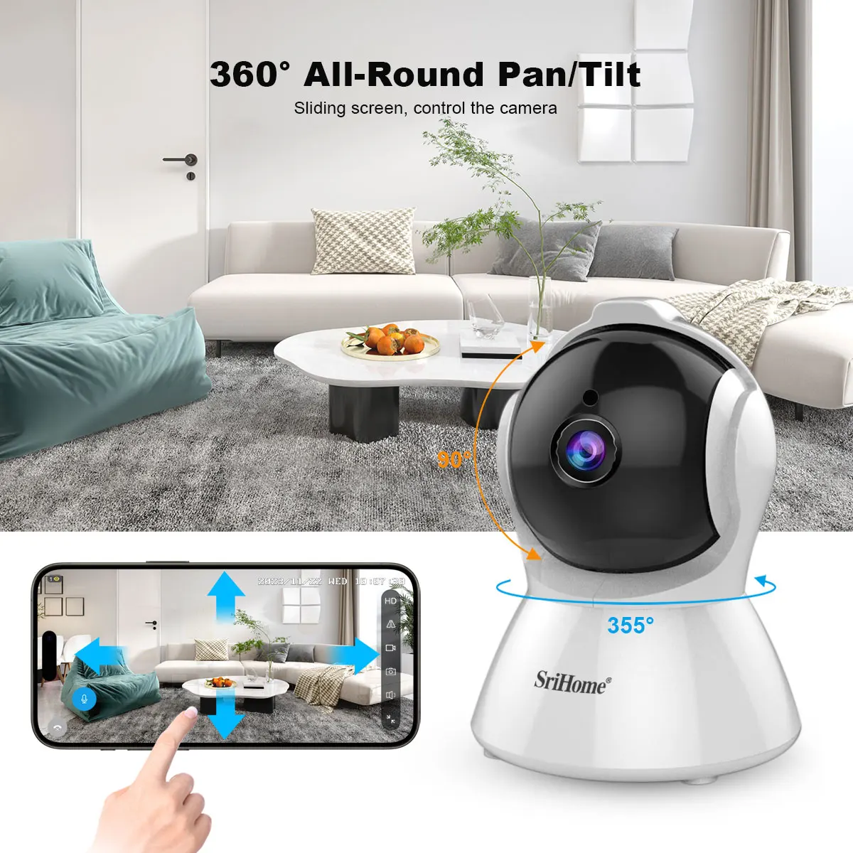 Kamera WiFi Srihome SH025 Inte – Home Security No Subscription recenzja i cena