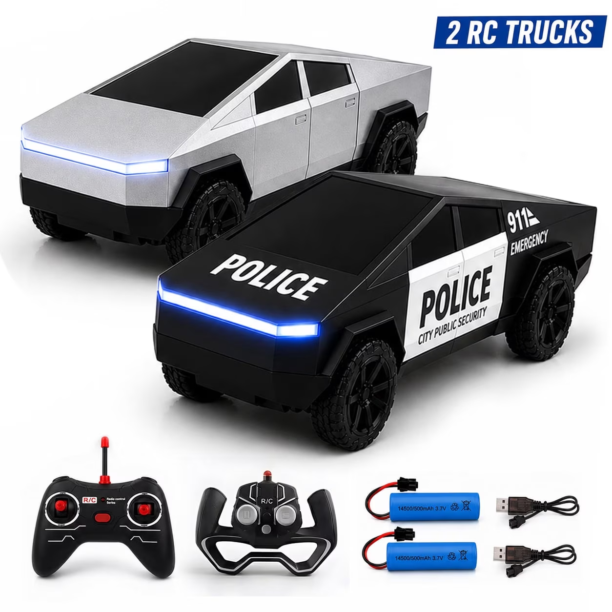 2 SZT. Zabawki RC Cyber Truck, – Home Security Police recenzja i cena