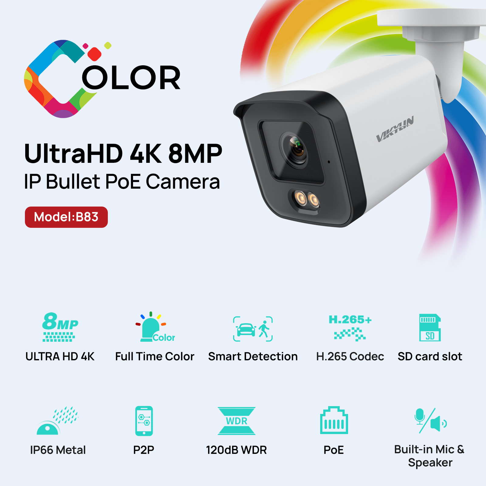 VIKYLIN Full Colo 8MP HD Kamer – Home Security Service recenzja i cena